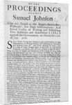 An Account of the Proceedings against Samuel Johnson, 1686 by English School