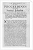 An Account of the Proceedings against Samuel Johnson, 1686 by English School