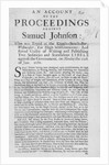 An Account of the Proceedings against Samuel Johnson, 1686 by English School