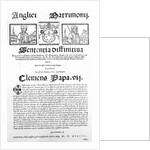 Document declaring the Pope's judgment on the validity of the marriage of Henry VIII and Catherine of Aragon, 1534 by Italian School