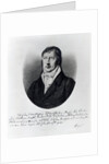 Georg Wilhelm Friedrich Hegel by Johann Christian Xeller