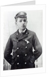 Ernest Shackleton, aged 16, wearing his White Star Line uniform, 1890 by English Photographer