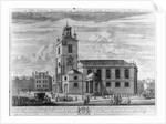 The South Prospect of the Church of St. Clements Danes, London by Johannes Kip
