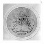 Design for the obverse of Queen Elizabeth I's Great Seal of Ireland, c.1584 by Nicholas Hilliard