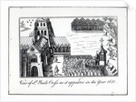 View of St. Paul's Cross as it appeared in the year 1621 by English School