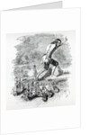 Gulliver stealing the Blefuscudian fleet by Grandville