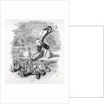 Gulliver stealing the Blefuscudian fleet by Grandville