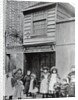Children outside John Pounds's workshop, from which he ran the first Ragged school by English Photographer