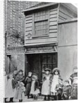Children outside John Pounds's workshop, from which he ran the first Ragged school by English Photographer