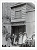 Children outside John Pounds's workshop, from which he ran the first Ragged school by English Photographer