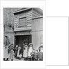 Children outside John Pounds's workshop, from which he ran the first Ragged school by English Photographer