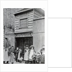 Children outside John Pounds's workshop, from which he ran the first Ragged school by English Photographer