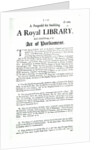 A Proposal for building a Royal Library, 1697 by English School
