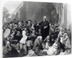 John Wesley preaching by English School