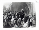 John Wesley preaching by English School