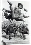 Gladstone being kicked out of parliament, c.1894 by Tom Merry