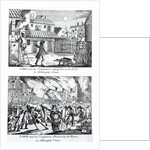 Edward Lowe and his companions setting fire to the inn on Aldersgate Street and plundering the houses, May 16th 1790 by English School