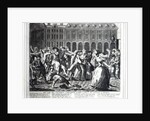 He and His Drunken Companions Raise a Riot in Covent Garden, from a pirated series based on Hogarth's 'A Rake's Progress', 1735 by English School