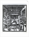 Printing press by German School