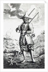 Frontispiece to 'The Life and Strange Surprizing Adventures of Robinson Crusoe of York, Mariner' by Daniel Defoe, 1719 by English School