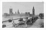 Westminster Bridge and the Houses of Parliament, c.1902 by English Photographer