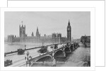 Westminster Bridge and the Houses of Parliament, c.1902 by English Photographer