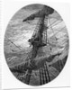 The Mariner up the mast during a storm by Gustave Dore