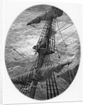 The Mariner up the mast during a storm by Gustave Dore