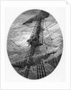 The Mariner up the mast during a storm by Gustave Dore