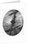 The Mariner up the mast during a storm by Gustave Dore