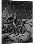 The sailors curse the Mariner, forced to wear the dead albatross around his neck by Gustave Dore