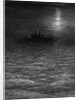 The marooned ship in a moonlit sea by Gustave Dore