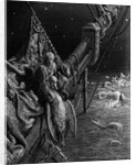 The Mariner gazes on the serpents in the ocean by Gustave Dore