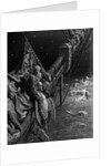 The Mariner gazes on the serpents in the ocean by Gustave Dore