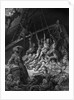 The dead sailors rise up and start to work the ropes of the ship so that it begins to move by Gustave Dore
