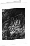 The dead sailors rise up and start to work the ropes of the ship so that it begins to move by Gustave Dore