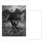 The ship continues to sail miraculously, moved by a troupe of angelic spirits by Gustave Dore