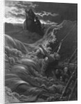 The mariner, as his ship is sinking, sees the boat with the Hermit and Pilot by Gustave Dore