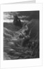The mariner, as his ship is sinking, sees the boat with the Hermit and Pilot by Gustave Dore