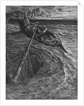 The ship sinks but the Mariner is rescued by the Pilot and Hermit by Gustave Dore