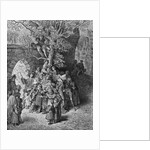 Crowd of onlookers and spectators at the wedding by Gustave Dore