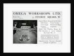 Adverisement for the Omega Workshops Ltd by English School