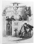 Mr. Pickwick and Sam in the attorney's office by Hablot Knight Browne