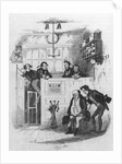 Mr. Pickwick and Sam in the attorney's office by Hablot Knight Browne