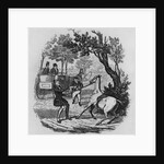 Mr. Winkle and Mr. Pickwick trying to control their horse by Robert Seymour