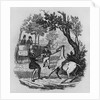 Mr. Winkle and Mr. Pickwick trying to control their horse by Robert Seymour