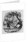 Mr. Winkle and Mr. Pickwick trying to control their horse by Robert Seymour