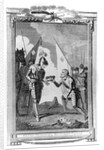 The Earl of Richmond presented with the Crown of England after the Battle of Bosworth by English School