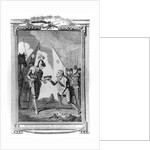 The Earl of Richmond presented with the Crown of England after the Battle of Bosworth by English School