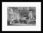 Cap Vendor's Shop, Canton by Thomas (after) Allom